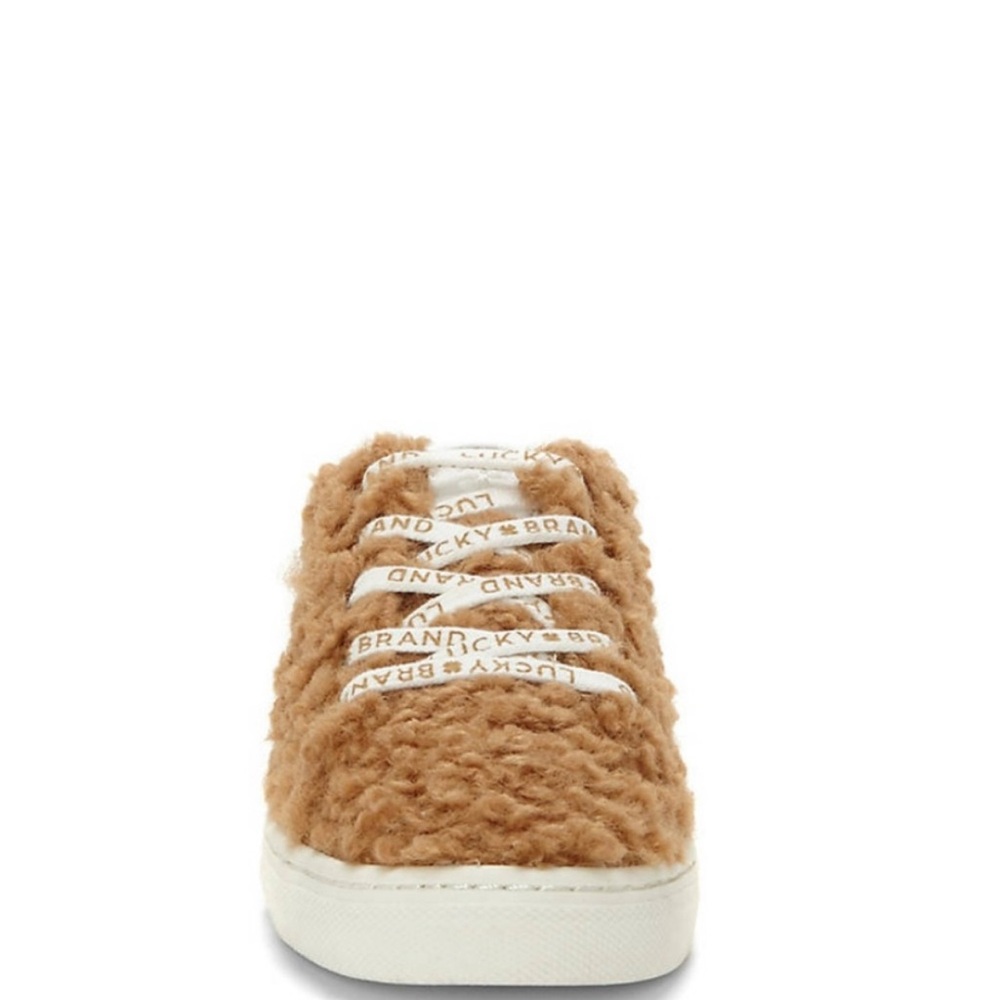 Lucky Brand Teddy Bear Brown and White Sneakers Casual Low-Top - Picture 3 of 13